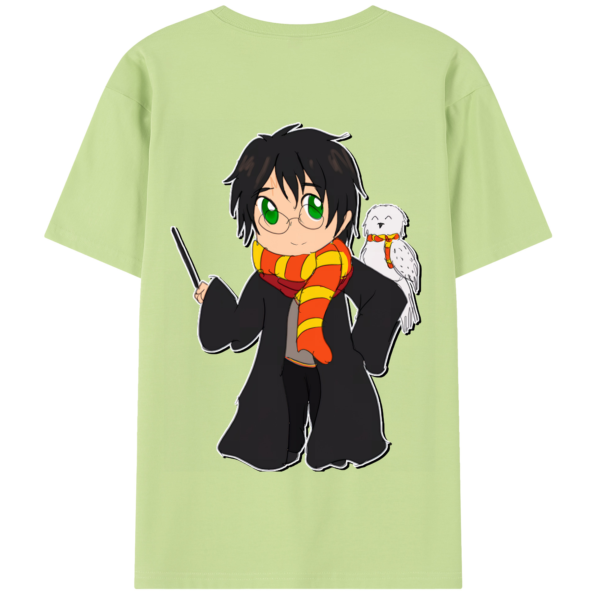 （画像用） Harry Potter ハリー・ポッターシリーズ 綿100％半袖Tシャツ（背面プリント）